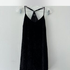 Madewell Black Velvet Slip Dress